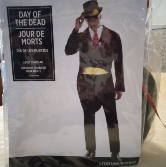 🆕 Adult Dapper Day of the Dead Jacket and Hat Plus Size - Picture 5 of 15